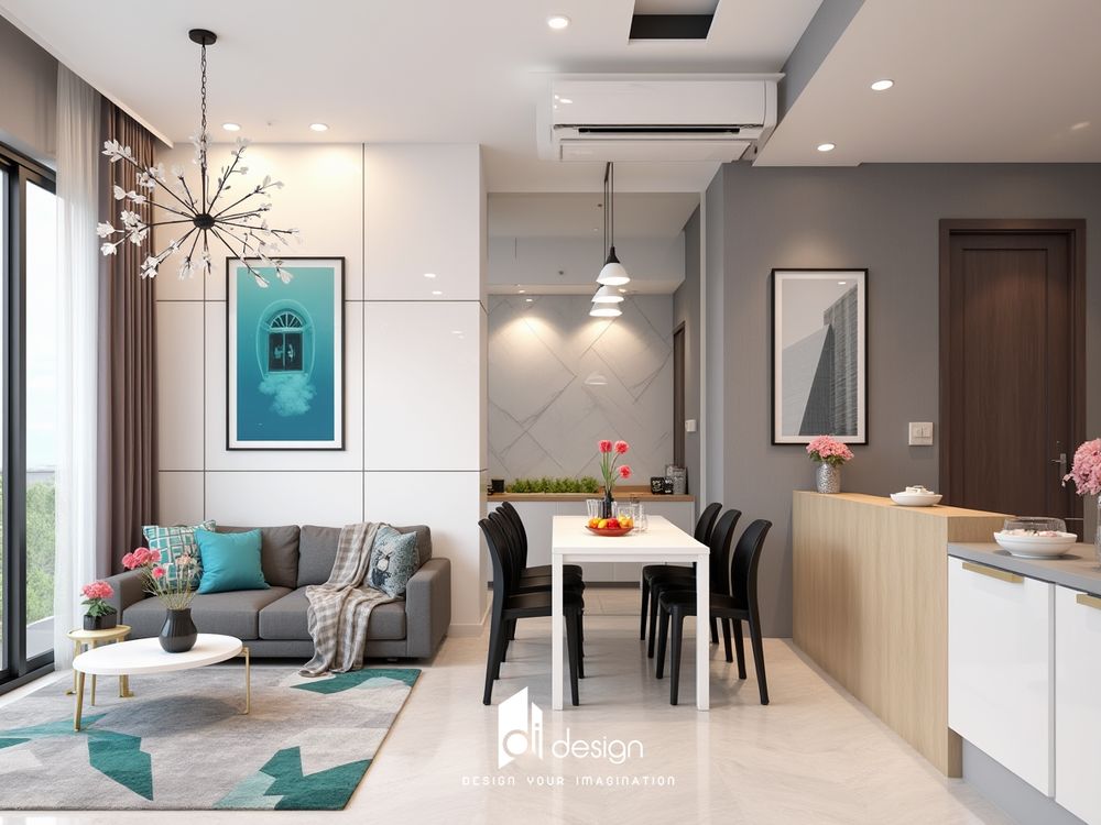 Thiết kế nội thất căn hộ chung cư 70m2 Sunrise Riverside Thiết kế nội thất căn hộ chung cư 70m2 Sunrise Riverside