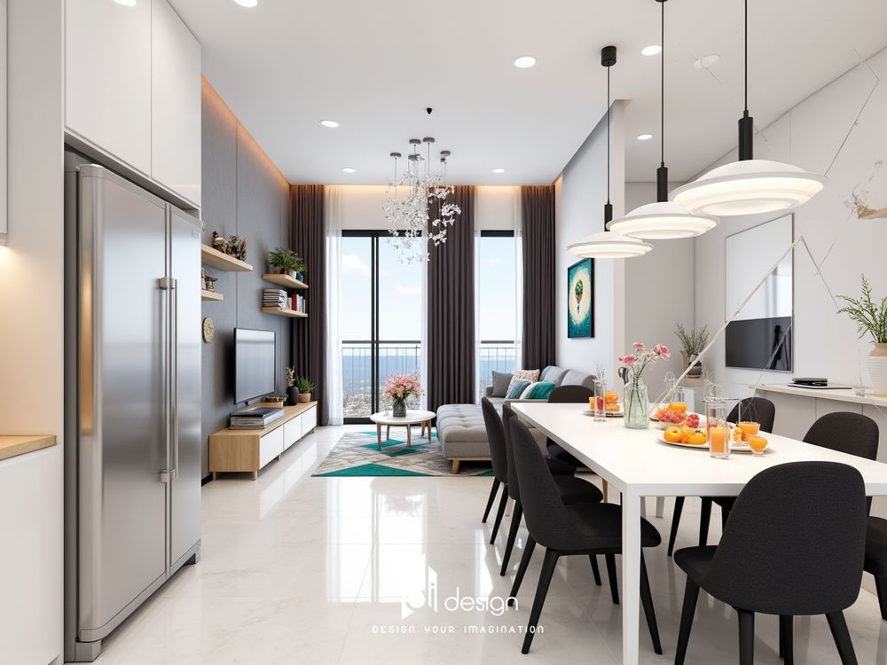 Thiết kế nội thất căn hộ chung cư 70m2 Sunrise Riverside Thiết kế nội thất căn hộ chung cư 70m2 Sunrise Riverside