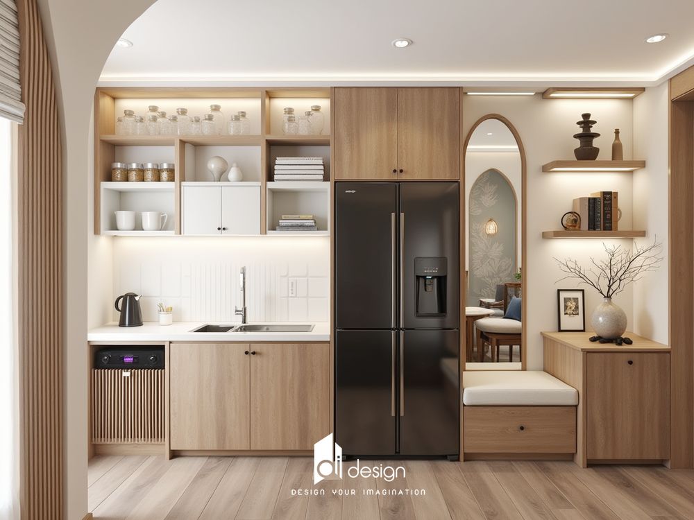 Thiết kế nội thất chung cư 47m2 ấm cúng Thiết kế nội thất chung cư 47m2 ấm cúng