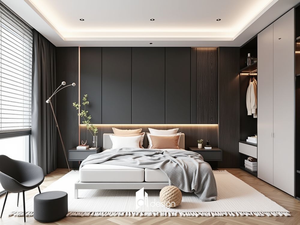 Ảnh phòng ngủ màu đen sang trọng và lịch lãm Ảnh phòng ngủ màu đen sang trọng và lịch lãm