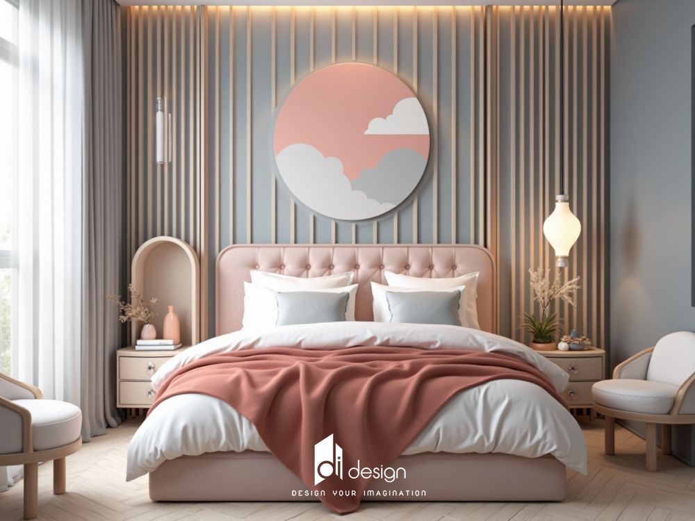 Ảnh phòng ngủ màu hồng ấm cúng và tinh tế Ảnh phòng ngủ màu hồng ấm cúng và tinh tế