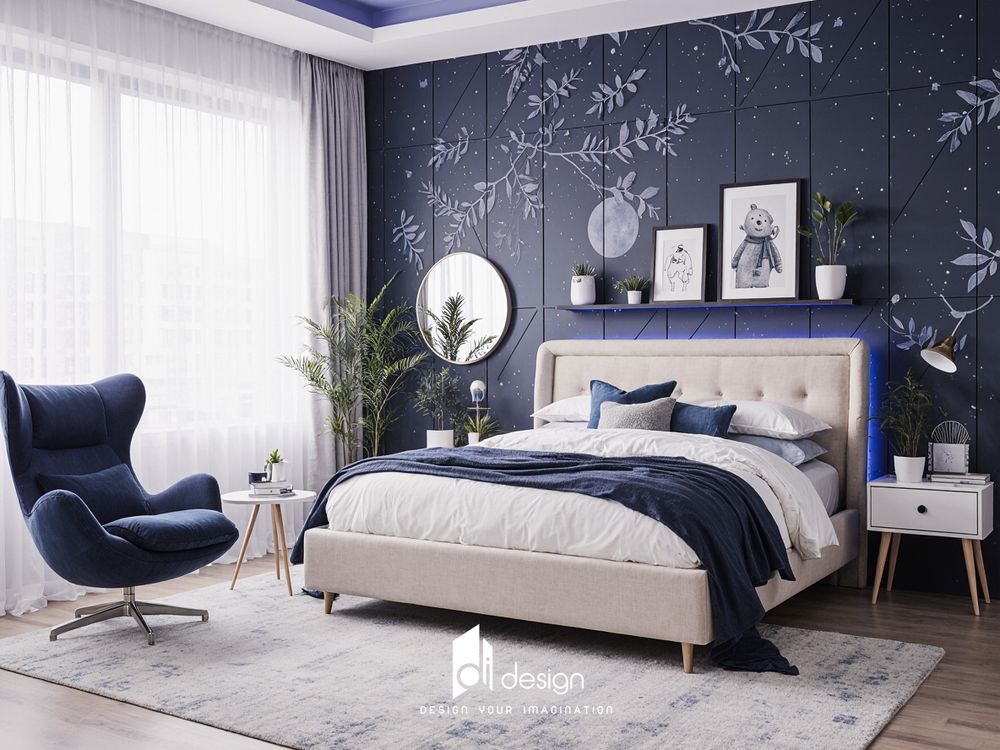 Cách trang trí phòng ngủ màu xanh dương gần gũi với thiên nhiên Cách trang trí phòng ngủ màu xanh dương gần gũi với thiên nhiên