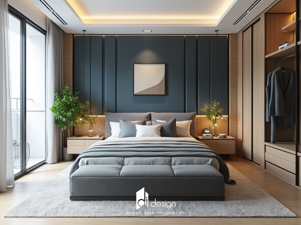 Cách trang trí phòng ngủ màu xanh dương gần gũi với thiên nhiên Cách trang trí phòng ngủ màu xanh dương gần gũi với thiên nhiên