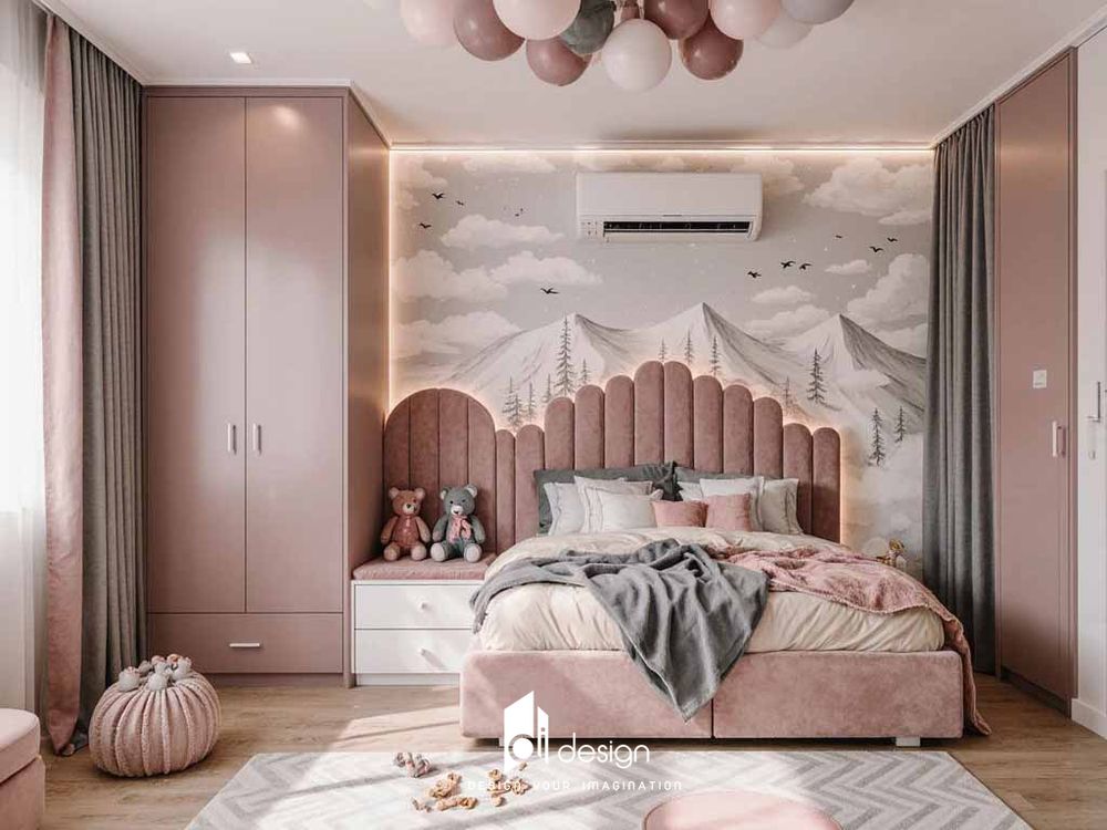 Decor phòng ngủ màu hồng 2025 nhẹ nhàng, nữ tính Decor phòng ngủ màu hồng 2025 nhẹ nhàng, nữ tính