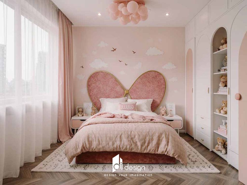 Decor phòng ngủ màu hồng 2025 nhẹ nhàng, nữ tính Decor phòng ngủ màu hồng 2025 nhẹ nhàng, nữ tính