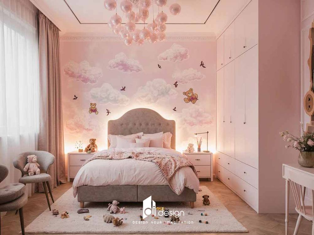 Decor phòng ngủ màu hồng 2025 nhẹ nhàng, nữ tính Decor phòng ngủ màu hồng 2025 nhẹ nhàng, nữ tính