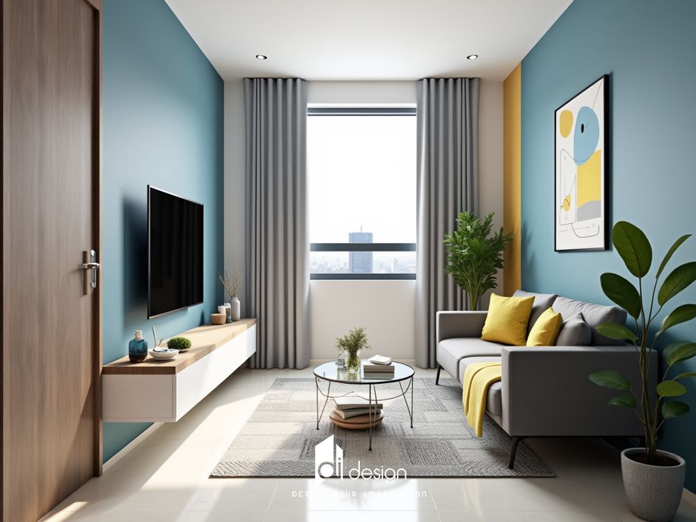 Mẫu chung cư 2 phòng ngủ đẹp và ấm cúng