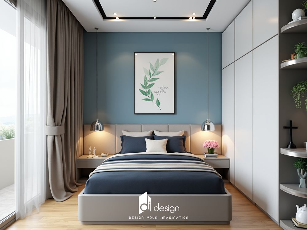 Mẫu chung cư 2 phòng ngủ đẹp và ấm cúng