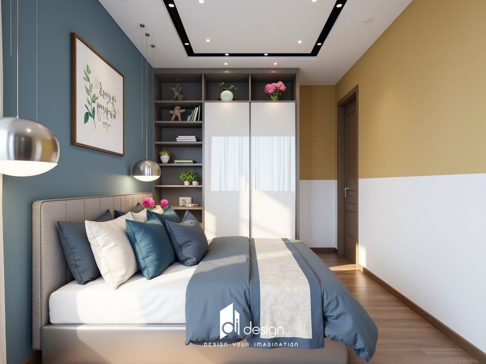 Mẫu chung cư 2 phòng ngủ đẹp và ấm cúng