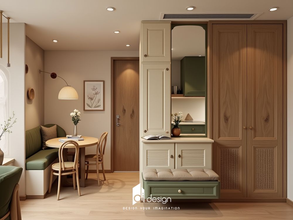 Nội thất căn hộ 102m2 Diamond Alnata Plus