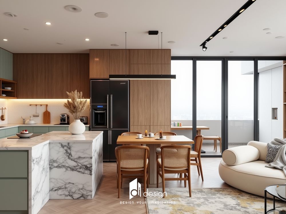Phòng bếp phong cách Scandinavian Bắc Âu