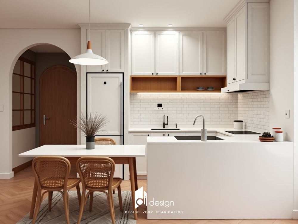 Phòng bếp phong cách Scandinavian Bắc Âu