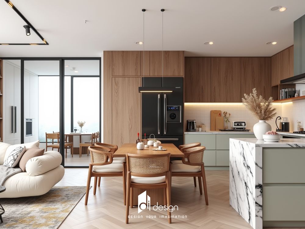 Phòng bếp phong cách Scandinavian Bắc Âu