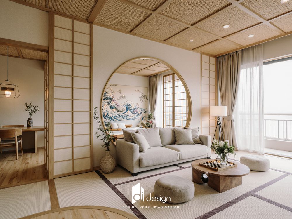 Phòng khách phong cách nội thất Nhật Bản