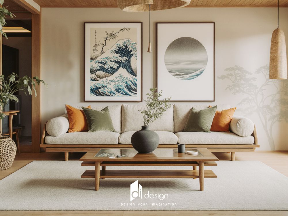 Phòng khách phong cách nội thất Nhật Bản