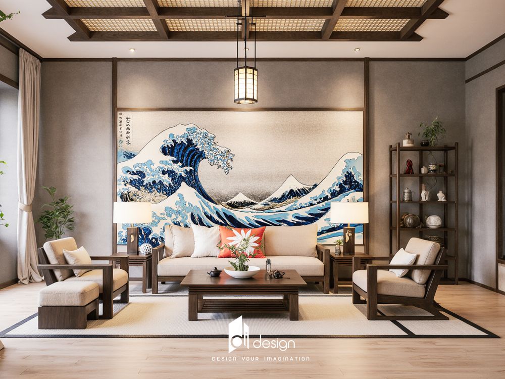 Phòng khách phong cách nội thất Nhật Bản