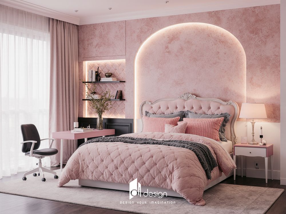 Phòng ngủ màu hồng công chúa niềm mơ ước của mọi bé gái Phòng ngủ màu hồng công chúa niềm mơ ước của mọi bé gái