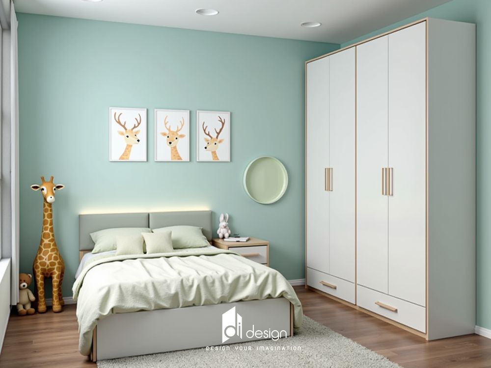 Phòng ngủ màu xanh lá cây nhạt đẹp hiện đại Phòng ngủ màu xanh lá cây nhạt đẹp hiện đại