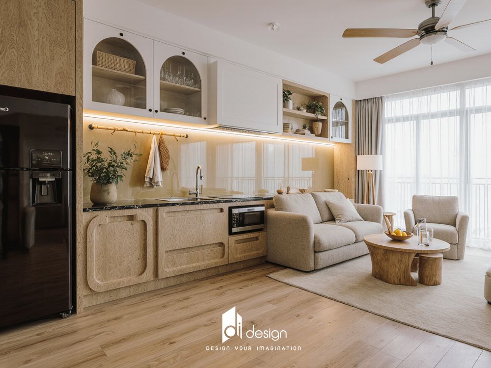 Thiết kế căn hộ 80m2 2 phòng ngủ đẹp tinh tế, hài hòa và tiện nghi Thiết kế căn hộ 80m2 2 phòng ngủ đẹp tinh tế, hài hòa và tiện nghi