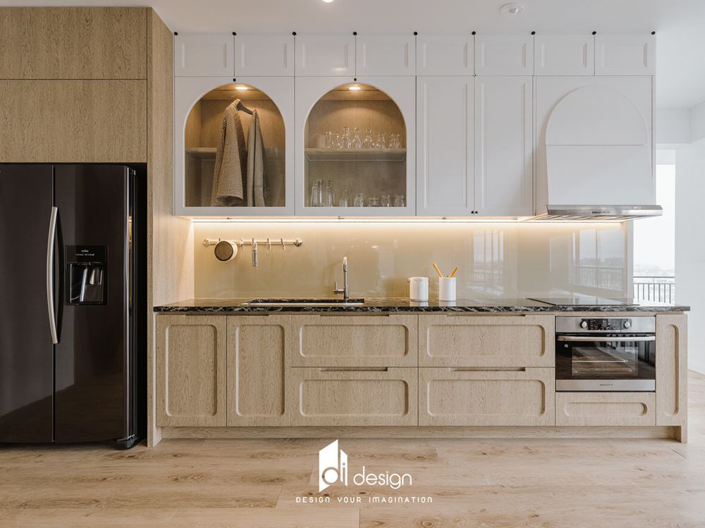 Thiết kế căn hộ 80m2 2 phòng ngủ đẹp tinh tế, hài hòa và tiện nghi Thiết kế căn hộ 80m2 2 phòng ngủ đẹp tinh tế, hài hòa và tiện nghi