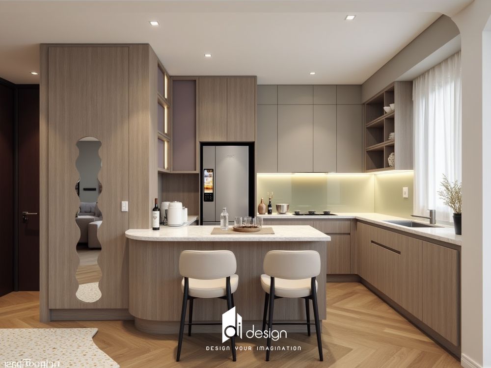 Thiết kế căn hộ Diamond Alnata Plus 85m2 gần gũi với thiên nhiên Thiết kế căn hộ Diamond Alnata Plus 85m2 gần gũi với thiên nhiên