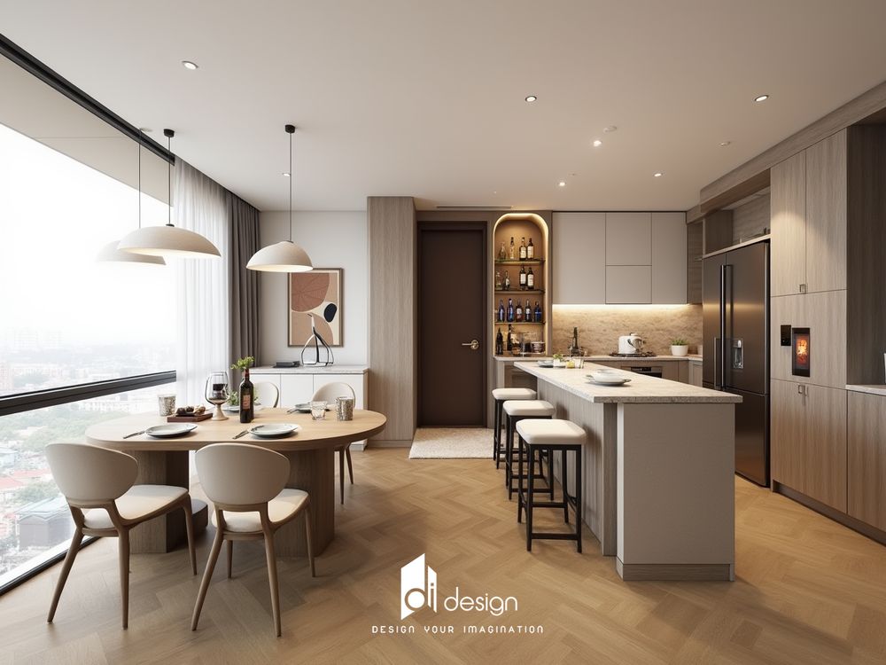Thiết kế căn hộ Diamond Alnata Plus 85m2 gần gũi với thiên nhiên Thiết kế căn hộ Diamond Alnata Plus 85m2 gần gũi với thiên nhiên