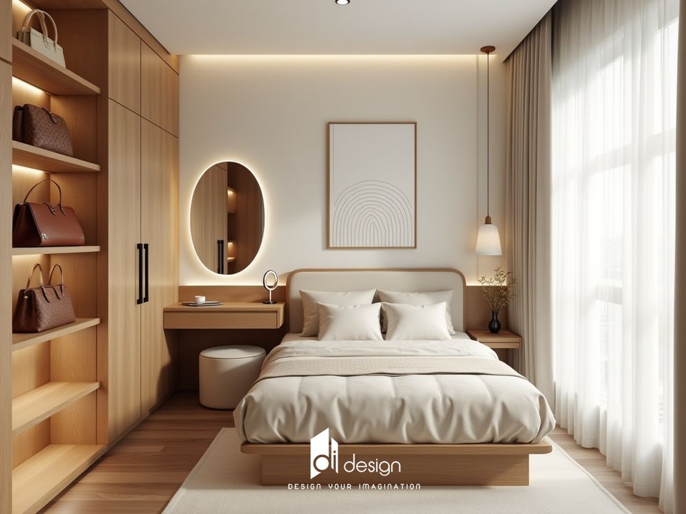 Thiết kế nội thất căn hộ 58m2 2 phòng ngủ đẹp tinh tế Thiết kế nội thất căn hộ 58m2 2 phòng ngủ đẹp tinh tế