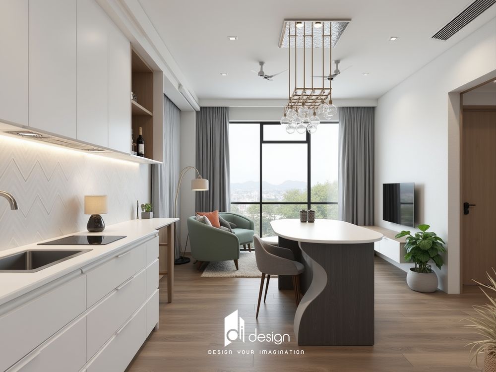 Thiết kế nội thất căn hộ 58m2 The Art tiện nghi, đầy cảm hứng