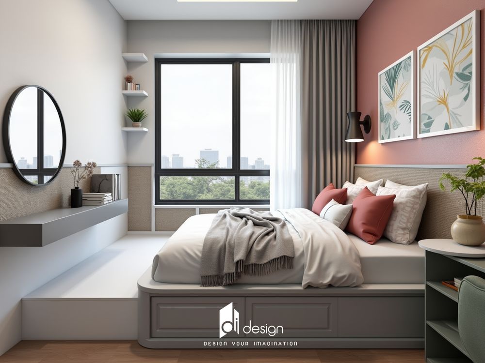 Thiết kế nội thất căn hộ 58m2 The Art tiện nghi, đầy cảm hứng