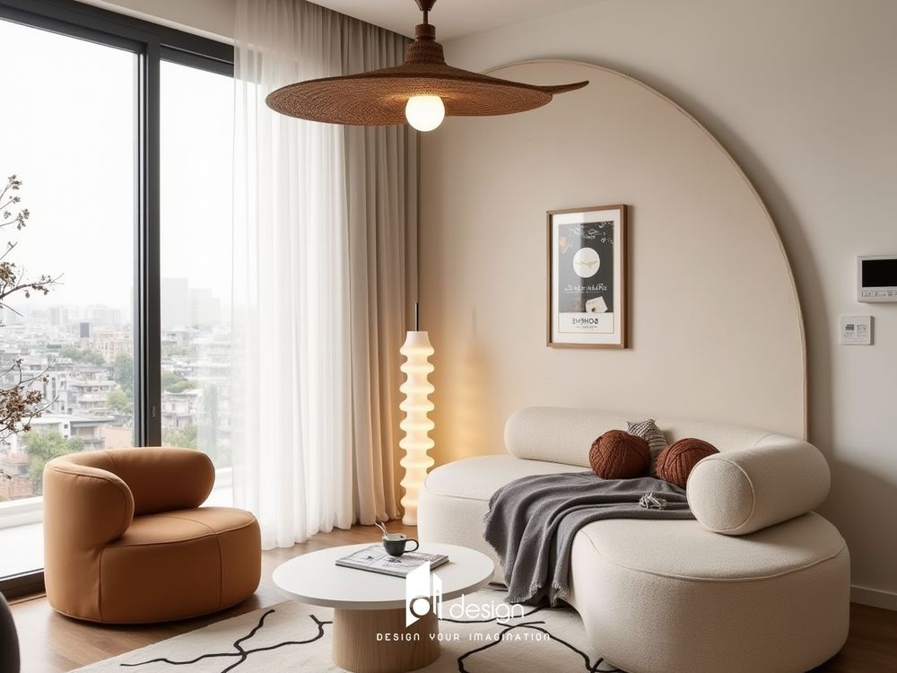 Thiết kế nội thất căn hộ 63m2 phong cách Wabi Sabi Thiết kế nội thất căn hộ 63m2 phong cách Wabi Sabi
