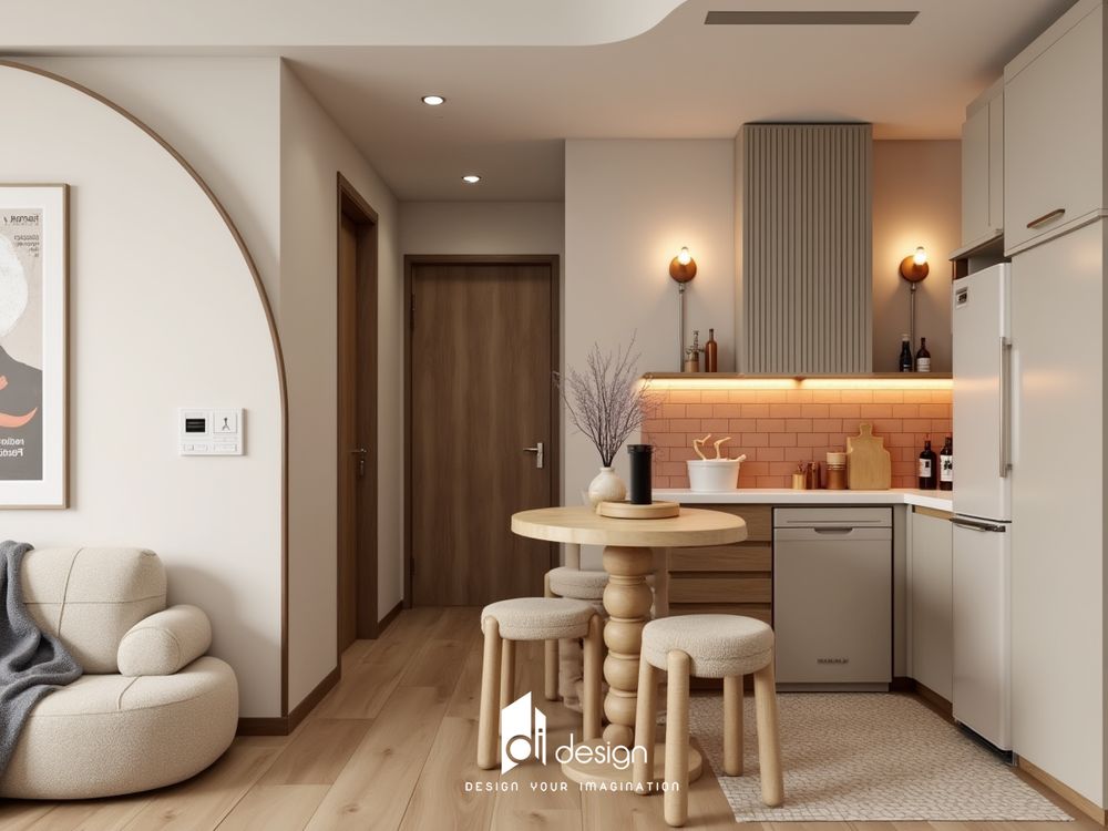Thiết kế nội thất căn hộ 63m2 phong cách Wabi Sabi Thiết kế nội thất căn hộ 63m2 phong cách Wabi Sabi