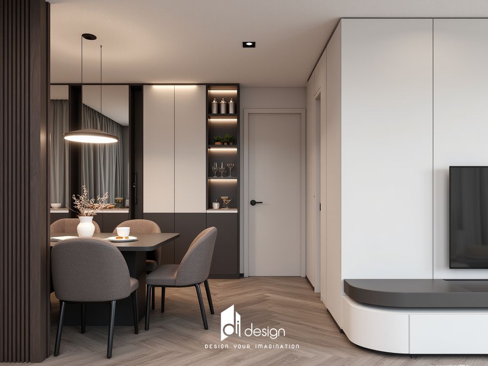 Thiết kế nội thất căn hộ 66m2 hiện đại và sang trọng Thiết kế nội thất căn hộ 66m2 hiện đại và sang trọng