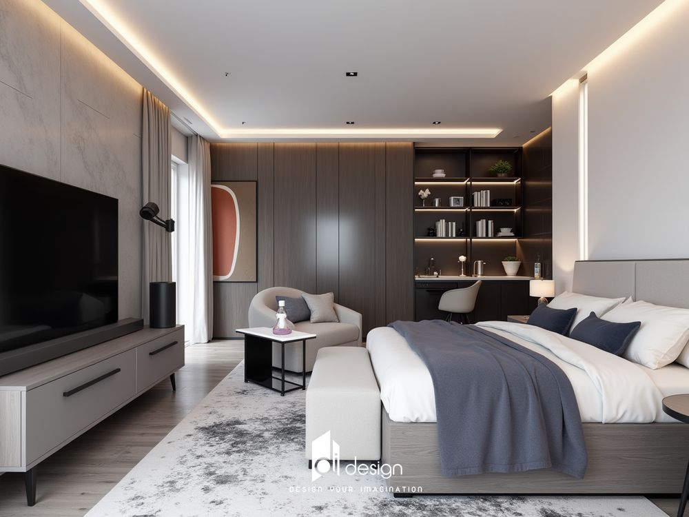 Thiết kế nội thất căn hộ 66m2 hiện đại và sang trọng Thiết kế nội thất căn hộ 66m2 hiện đại và sang trọng