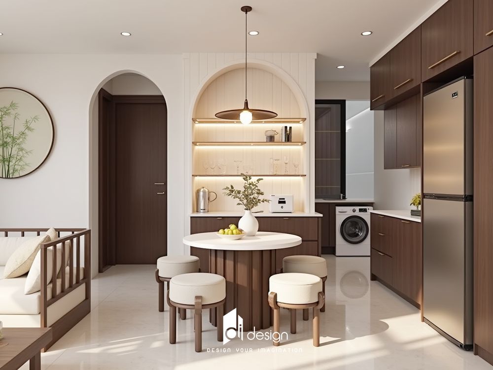 Thiết kế nội thất căn hộ 68m2 De La Sol tối ưu công năng Thiết kế nội thất căn hộ 68m2 De La Sol tối ưu công năng