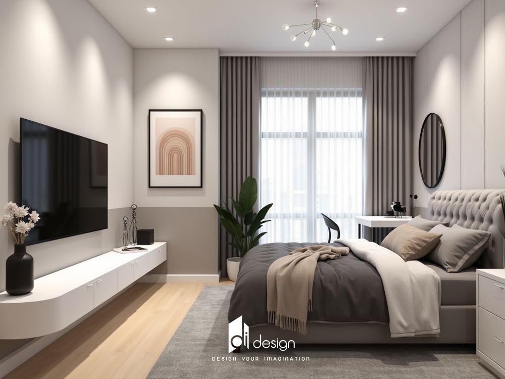 Thiết kế nội thất căn hộ chung cư 110m2 Diamond Alnata