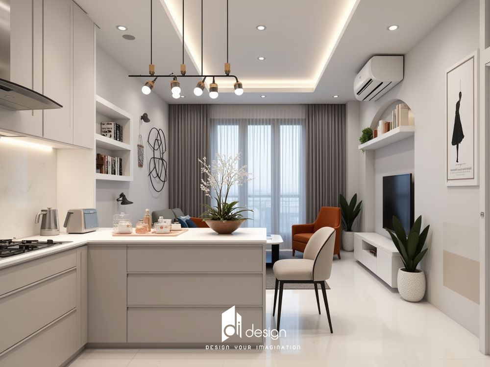 Thiết kế nội thất căn hộ chung cư 110m2 Diamond Alnata