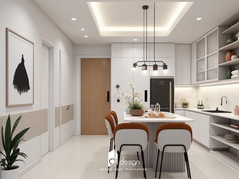 Thiết kế nội thất căn hộ chung cư 110m2 Diamond Alnata
