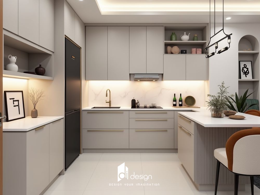 Thiết kế nội thất căn hộ chung cư 110m2 Diamond Alnata