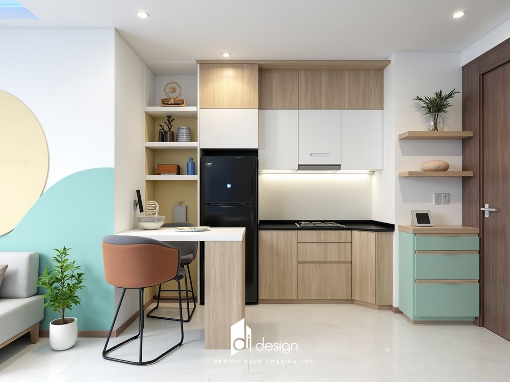 Thiết kế nội thất căn hộ chung cư 50m2 Toky Tower Thiết kế nội thất căn hộ chung cư 50m2 Toky Tower