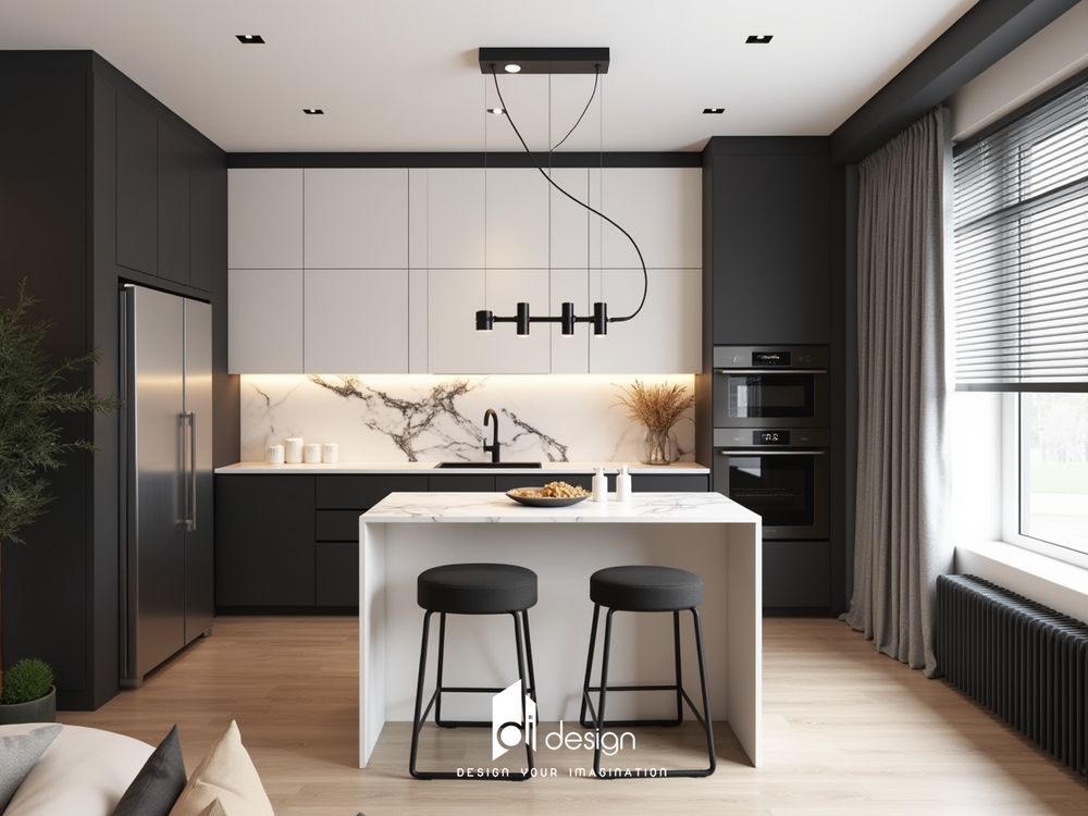 Thiết kế nội thất chung cư 54m2 GreenField phong cách tối giản Thiết kế nội thất chung cư 54m2 GreenField phong cách tối giản