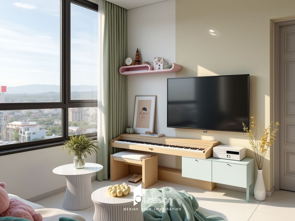 Thiết kế nội thất căn hộ chung cư 60m2 De La Sol tiện nghi Thiết kế nội thất căn hộ chung cư 60m2 De La Sol tiện nghi
