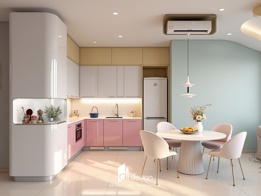 Thiết kế nội thất căn hộ chung cư 60m2 De La Sol tiện nghi Thiết kế nội thất căn hộ chung cư 60m2 De La Sol tiện nghi