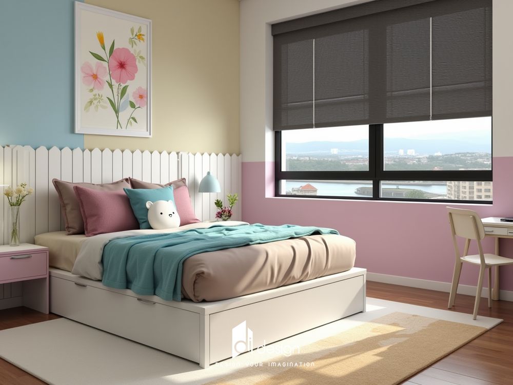 Thiết kế nội thất căn hộ chung cư 60m2 De La Sol tiện nghi Thiết kế nội thất căn hộ chung cư 60m2 De La Sol tiện nghi