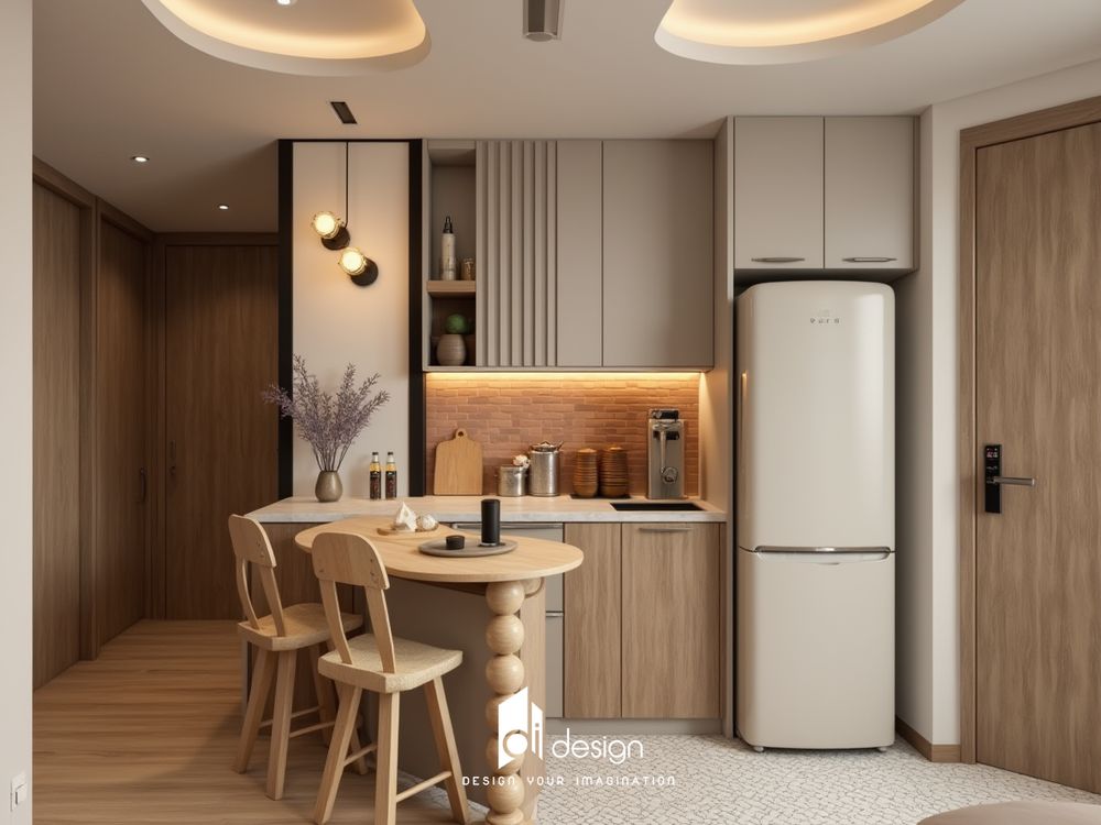 Thiết kế nội thất căn hộ chung cư 61m2 đơn giản và tinh tế Thiết kế nội thất căn hộ chung cư 61m2 đơn giản và tinh tế