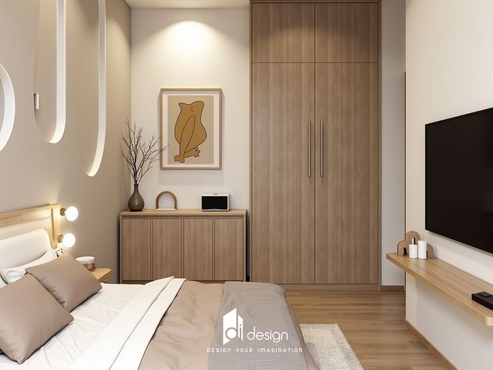 Thiết kế nội thất căn hộ chung cư 61m2 đơn giản và tinh tế Thiết kế nội thất căn hộ chung cư 61m2 đơn giản và tinh tế