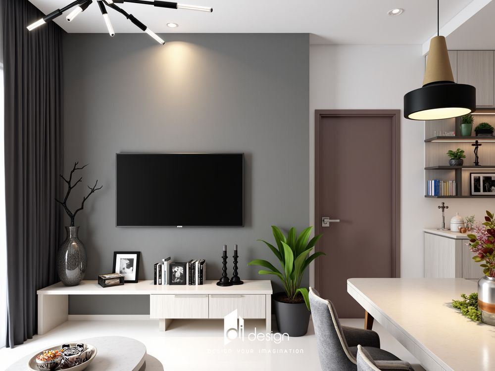 Thiết kế nội thất căn hộ chung cư 64m2 High Intela Thiết kế nội thất căn hộ chung cư 64m2 High Intela
