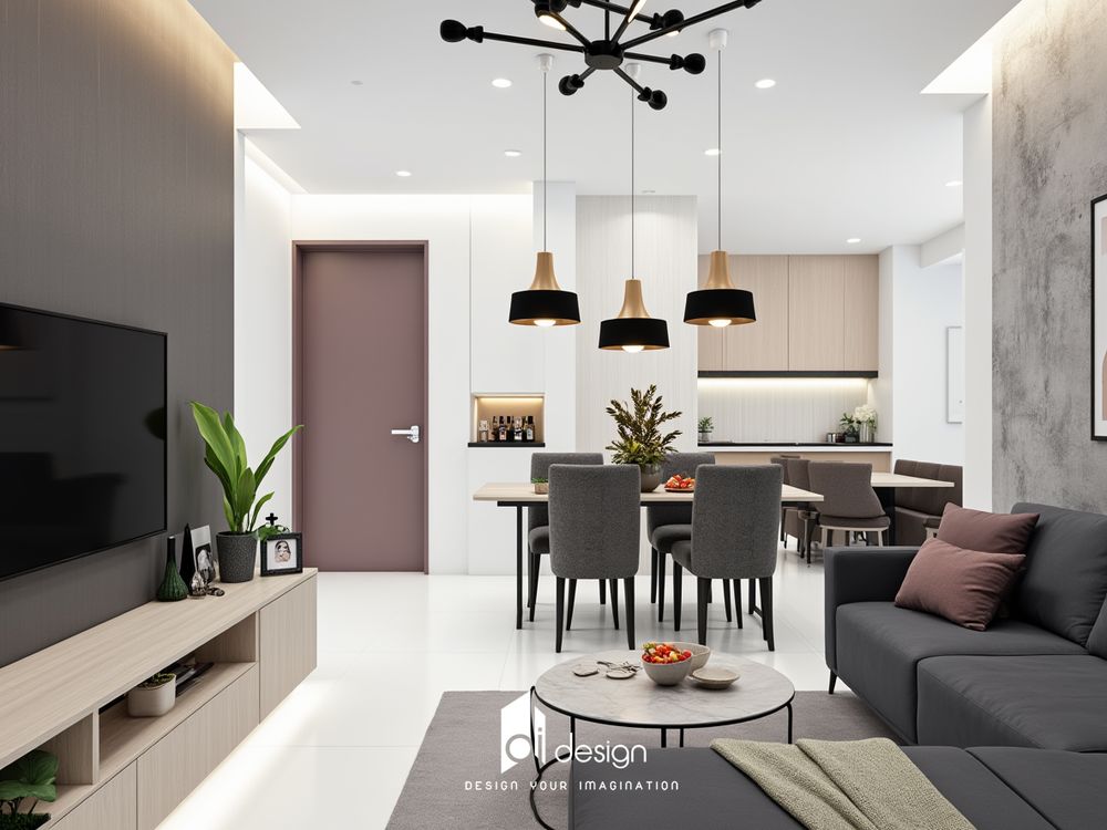 Thiết kế nội thất căn hộ chung cư 64m2 High Intela Thiết kế nội thất căn hộ chung cư 64m2 High Intela