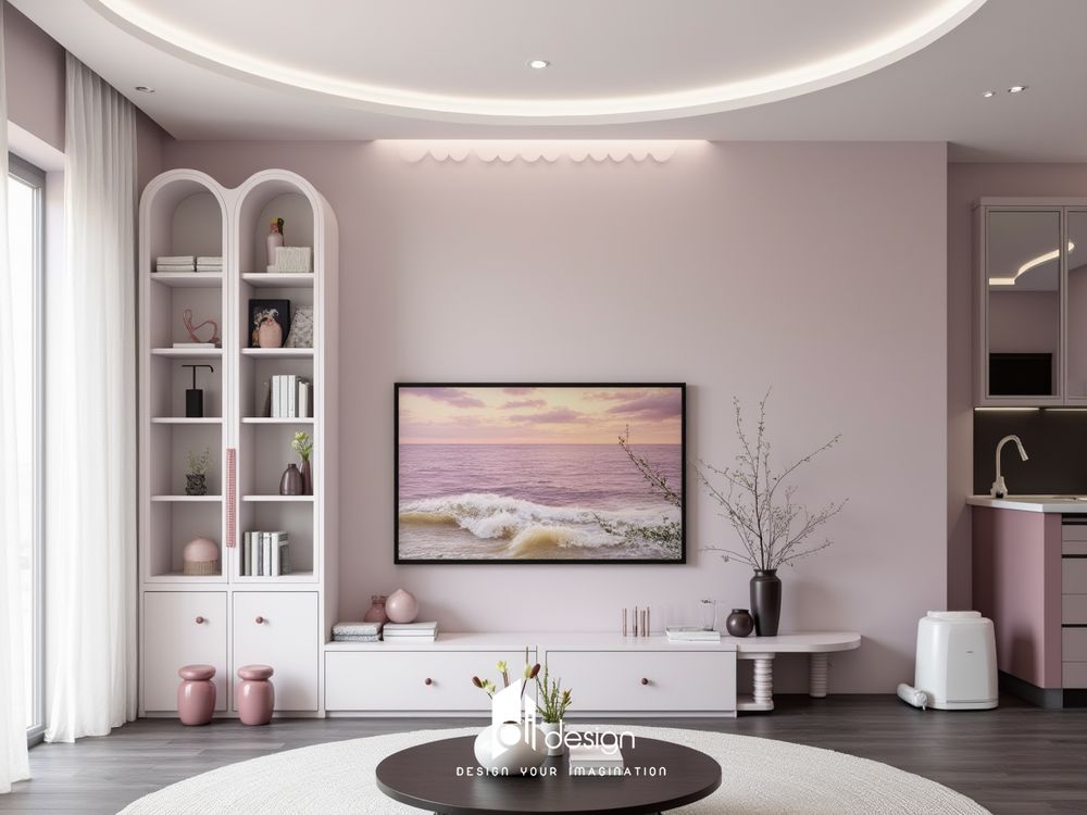 Thiết kế nội thất căn hộ chung cư 68m2 Tecco Đầm Sen Complex – tông màu hồng ngọt ngào, ấm cúng Thiết kế nội thất căn hộ chung cư 68m2 Tecco Đầm Sen Complex – tông màu hồng ngọt ngào, ấm cúng