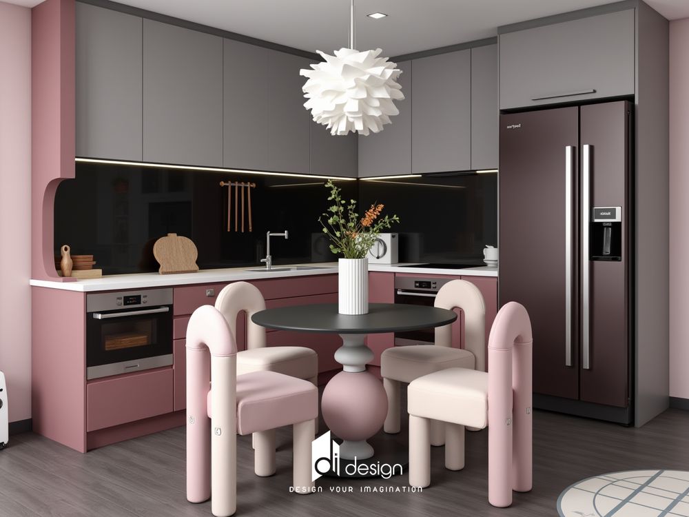 Thiết kế nội thất căn hộ chung cư 68m2 Tecco Đầm Sen Complex – tông màu hồng ngọt ngào, ấm cúng
