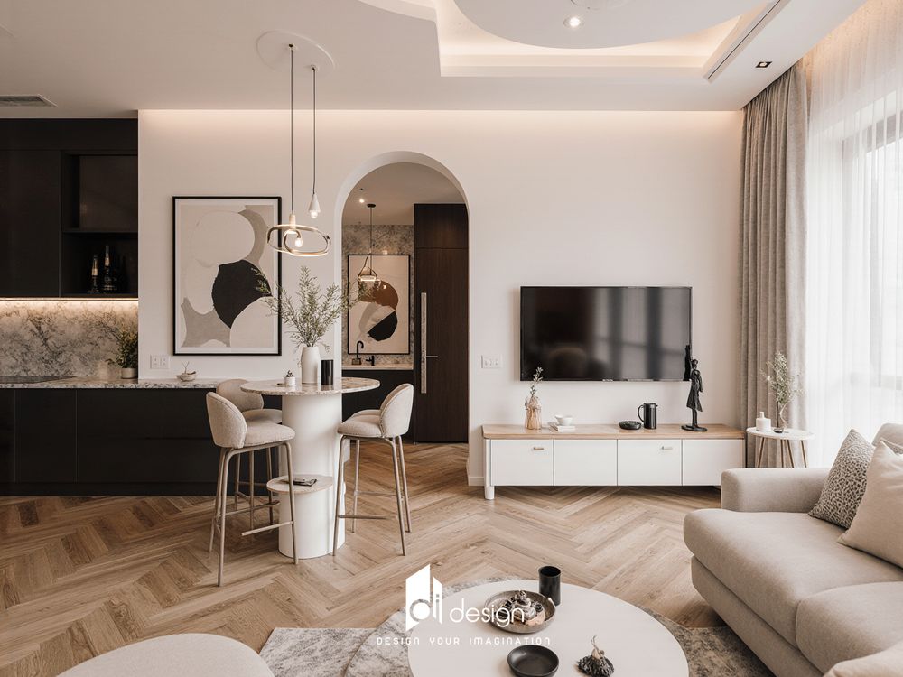 Thiết kế nội thất căn hộ chung cư 68m2 The Art Thiết kế nội thất căn hộ chung cư 68m2 The Art
